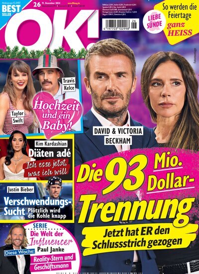 Titelbild der Ausgabe 26/2024 von OK!. Diese Zeitschrift und viele weitere Lifestylemagazine und Peoplemagazine als Abo oder epaper bei United Kiosk online kaufen.