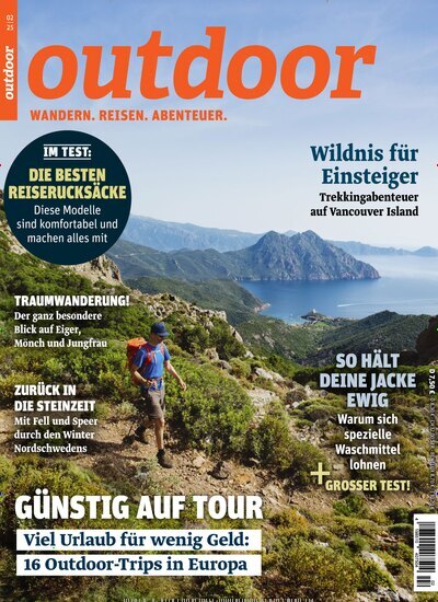 Titelbild der Ausgabe 2/2025 von Outdoor. Diese Zeitschrift und viele weitere Sportmagazine als Abo oder epaper bei United Kiosk online kaufen.