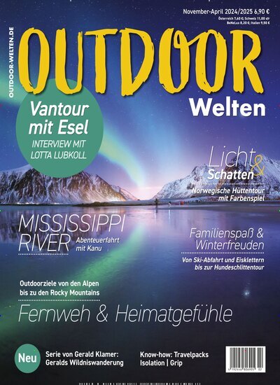 Titelbild der Ausgabe 2/2024 von OutdoorWelten. Diese Zeitschrift und viele weitere Sportmagazine als Abo oder epaper bei United Kiosk online kaufen.