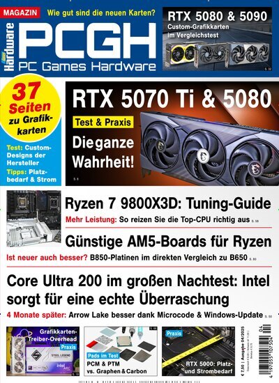 Titelbild der Ausgabe 4/2025 von PC Games Hardware Magazin. Diese Zeitschrift und viele weitere Computerzeitschriften, Tabletmagazine und Smartphonemagazine als Abo oder epaper bei United Kiosk online kaufen.