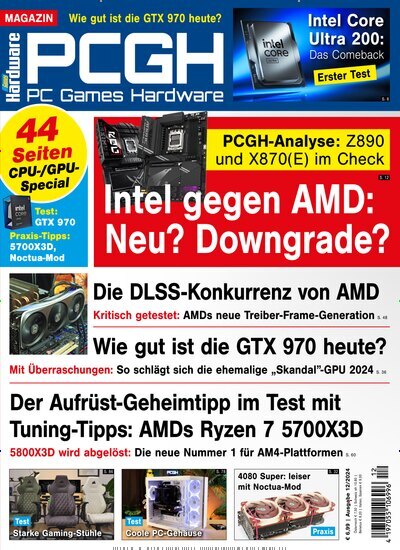 Titelbild der Ausgabe 12/2024 von PC Games Hardware Magazin. Diese Zeitschrift und viele weitere Computerzeitschriften, Tabletmagazine und Smartphonemagazine als Abo oder epaper bei United Kiosk online kaufen.