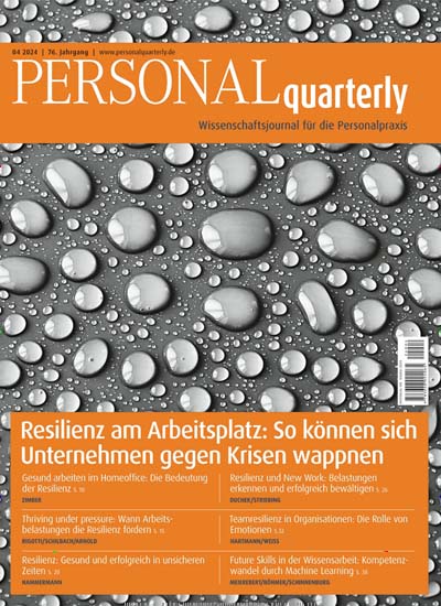 Titelbild der Ausgabe 1/2025 von Personalquarterly. Diese Zeitschrift und viele weitere Businessmagazine als Abo oder epaper bei United Kiosk online kaufen.