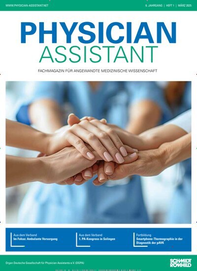 Titelbild der Ausgabe 1/2025 von Physician Assistant. Diese Zeitschrift und viele weitere Pflegezeitschriften und medizinische Fachzeitschriften als Abo oder epaper bei United Kiosk online kaufen.