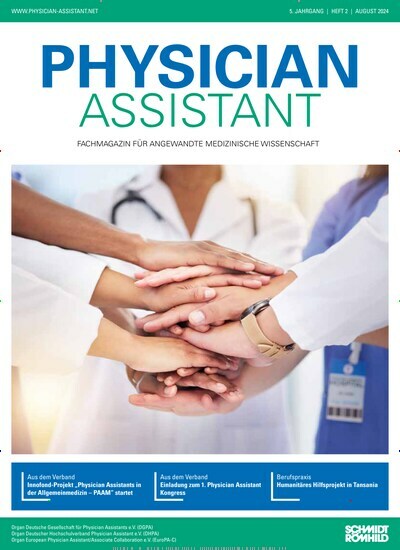 Titelbild der Ausgabe 2/2024 von Physician Assistant. Diese Zeitschrift und viele weitere Pflegezeitschriften und medizinische Fachzeitschriften als Abo oder epaper bei United Kiosk online kaufen.