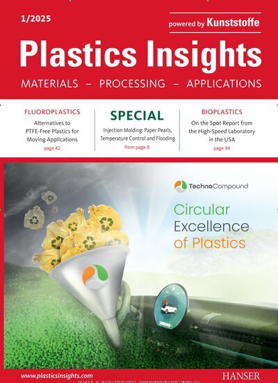 Titelbild der Ausgabe 1/2025 von Plastics Insights. Diese Zeitschrift und viele weitere Industriemagazine und Handwerkmagazine als Abo oder epaper bei United Kiosk online kaufen.