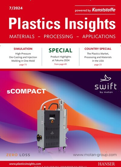 Titelbild der Ausgabe 7/2024 von Plastics Insights. Diese Zeitschrift und viele weitere Industriemagazine und Handwerkmagazine als Abo oder epaper bei United Kiosk online kaufen.