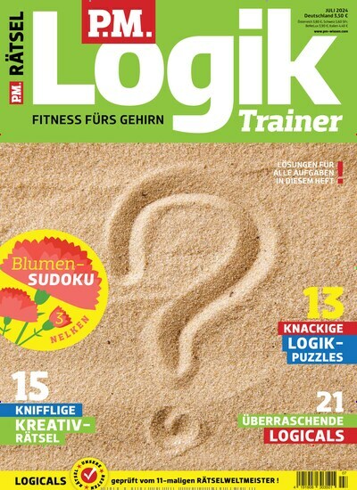 Titelbild der Ausgabe 7/2024 von PM Logik Trainer. Diese Zeitschrift und viele weitere Reisemagazine, Freizeitmagazine und Wissensmagazine als Abo oder epaper bei United Kiosk online kaufen.