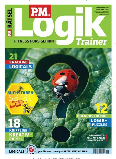 Titelbild der Ausgabe 9/2024 von PM Logik Trainer. Diese Zeitschrift und viele weitere Reisemagazine, Freizeitmagazine und Wissensmagazine als Abo oder epaper bei United Kiosk online kaufen.