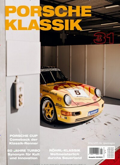 Titelbild der Ausgabe 2/2024 von Porsche Klassik. Diese Zeitschrift und viele weitere Automagazine und Motorradzeitschriften als Abo oder epaper bei United Kiosk online kaufen.