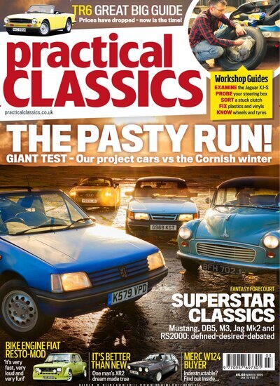 Titelbild der Ausgabe 1/2025 von practical classics. Diese Zeitschrift und viele weitere Automagazine und Motorradzeitschriften als Abo oder epaper bei United Kiosk online kaufen.