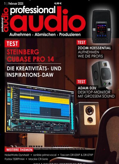 Titelbild der Ausgabe 1/2025 von professional audio. Diese Zeitschrift und viele weitere Audiomagazine, Filmmagazine und Fotozeitschriften als Abo oder epaper bei United Kiosk online kaufen.