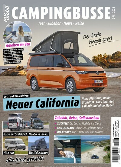 Titelbild der Ausgabe 3/2024 von promobil Campingbusse. Diese Zeitschrift und viele weitere Automagazine und Motorradzeitschriften als Abo oder epaper bei United Kiosk online kaufen.
