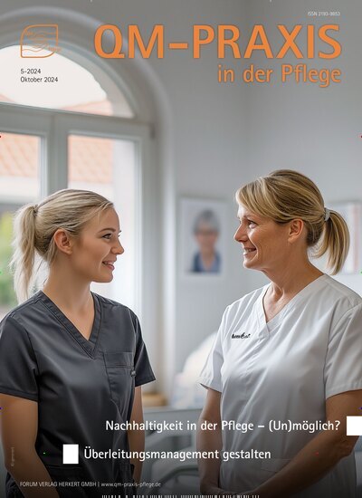 Titelbild der Ausgabe 5/2024 von QM-Praxis in der Pflege. Diese Zeitschrift und viele weitere Pflegezeitschriften und medizinische Fachzeitschriften als Abo oder epaper bei United Kiosk online kaufen.