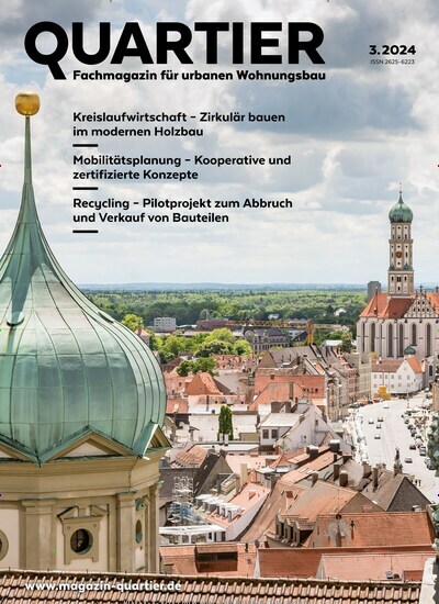 Titelbild der Ausgabe 3/2024 von Quartier. Diese Zeitschrift und viele weitere Architekturzeitschriften und Bauzeitschriften als Abo oder epaper bei United Kiosk online kaufen.
