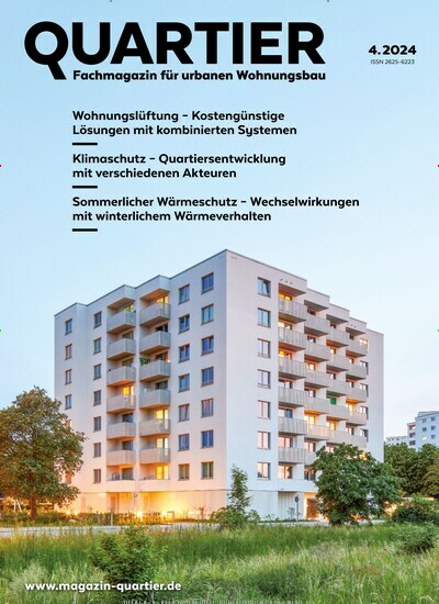 Titelbild der Ausgabe 4/2024 von Quartier. Diese Zeitschrift und viele weitere Architekturzeitschriften und Bauzeitschriften als Abo oder epaper bei United Kiosk online kaufen.