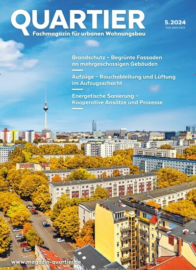 Titelbild der Ausgabe 5/2024 von Quartier. Diese Zeitschrift und viele weitere Architekturzeitschriften und Bauzeitschriften als Abo oder epaper bei United Kiosk online kaufen.