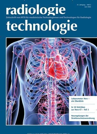 Titelbild der Ausgabe 2/2024 von radiologie technologie. Diese Zeitschrift und viele weitere Pflegezeitschriften und medizinische Fachzeitschriften als Abo oder epaper bei United Kiosk online kaufen.