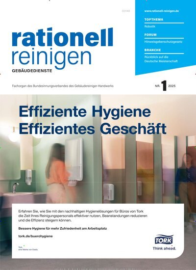 Titelbild der Ausgabe 1/2025 von rationell reinigen. Diese Zeitschrift und viele weitere Gastronomiezeitschriften, Fashionmagazine, Beautymagazine als Abo oder epaper bei United Kiosk online kaufen.