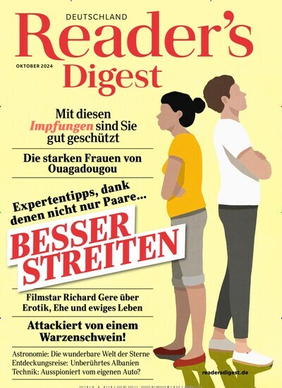 Titelbild der Ausgabe 10/2024 von Reader´s Digest Deutschland. Diese Zeitschrift und viele weitere Frauenzeitschriften als Abo oder epaper bei United Kiosk online kaufen.