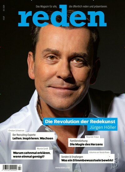 Titelbild der Ausgabe 3/2024 von reden präsentieren und begeistern. Diese Zeitschrift und viele weitere Reisemagazine, Freizeitmagazine und Wissensmagazine als Abo oder epaper bei United Kiosk online kaufen.