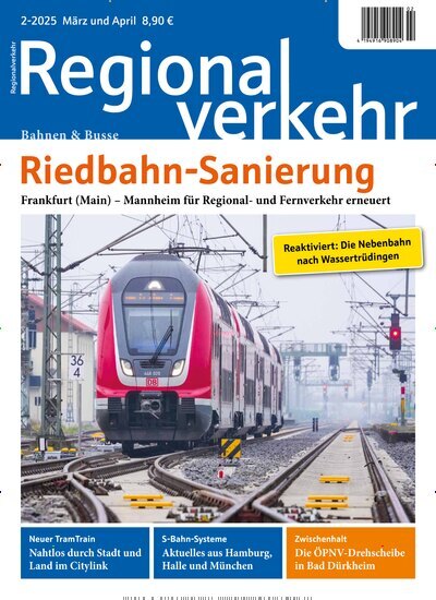 Titelbild der Ausgabe 2/2025 von Regionalverkehr. Diese Zeitschrift und viele weitere Logistikmagazine und Medienmagazine als Abo oder epaper bei United Kiosk online kaufen.