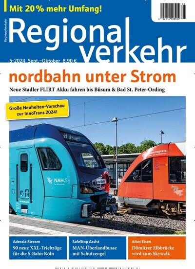 Titelbild der Ausgabe 5/2024 von Regionalverkehr. Diese Zeitschrift und viele weitere Logistikmagazine und Medienmagazine als Abo oder epaper bei United Kiosk online kaufen.