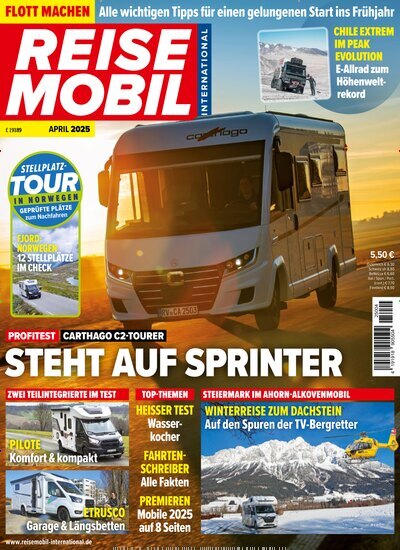 Titelbild der Ausgabe 4/2025 von Reisemobil International. Diese Zeitschrift und viele weitere Automagazine und Motorradzeitschriften als Abo oder epaper bei United Kiosk online kaufen.