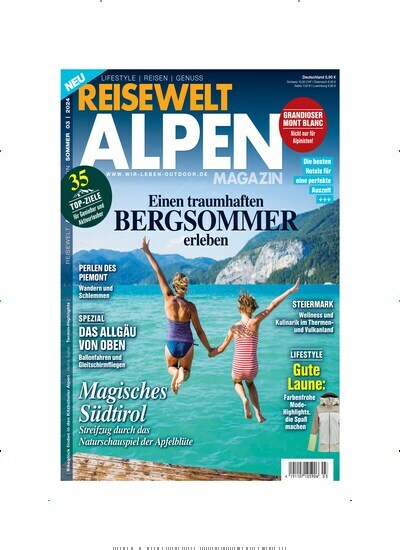 Titelbild der Ausgabe 3/2024 von Reisewelt Alpen Magazin. Diese Zeitschrift und viele weitere Reisemagazine, Freizeitmagazine und Wissensmagazine als Abo oder epaper bei United Kiosk online kaufen.