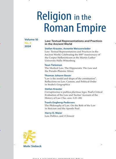 Titelbild der Ausgabe 2/2024 von Religion in the Roman Empire (RRE). Diese Zeitschrift und viele weitere Kunstmagazine und Kulturmagazine als Abo oder epaper bei United Kiosk online kaufen.