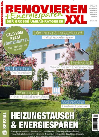 Titelbild der Ausgabe 2/2024 von Renovieren & Energiesparen. Diese Zeitschrift und viele weitere Gartenzeitschriften und Wohnzeitschriften als Abo oder epaper bei United Kiosk online kaufen.