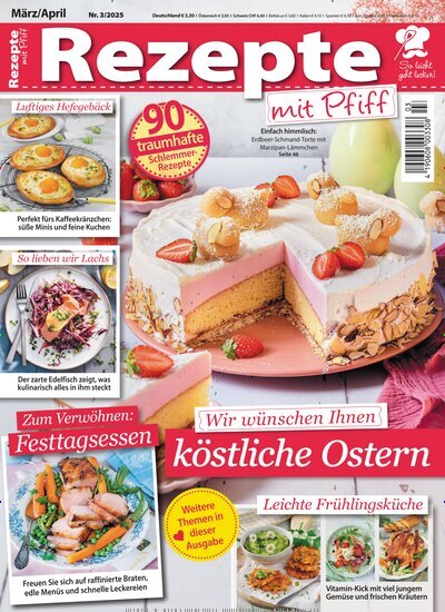 Titelbild der Ausgabe 3/2025 von Rezepte mit Pfiff. Diese Zeitschrift und viele weitere Kochzeitschriften und Backzeitschriften als Abo oder epaper bei United Kiosk online kaufen.