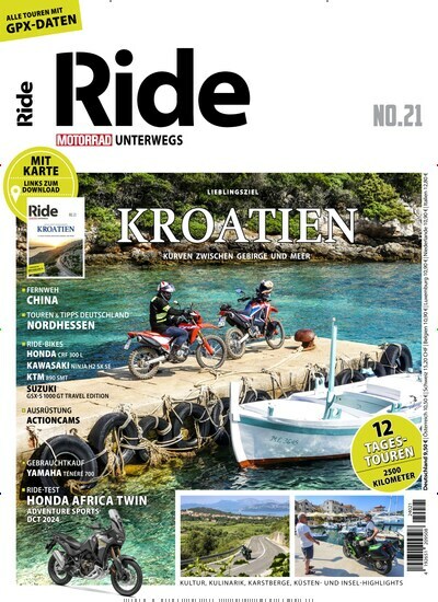 Titelbild der Ausgabe 21/2024 von Ride - Motorrad unterwegs. Diese Zeitschrift und viele weitere Automagazine und Motorradzeitschriften als Abo oder epaper bei United Kiosk online kaufen.