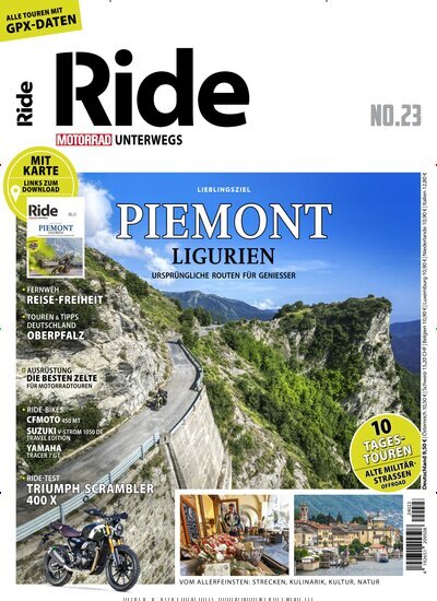 Titelbild der Ausgabe 23/2024 von Ride - Motorrad unterwegs. Diese Zeitschrift und viele weitere Automagazine und Motorradzeitschriften als Abo oder epaper bei United Kiosk online kaufen.