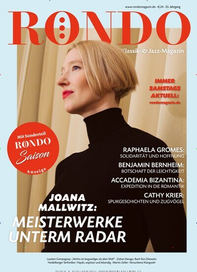 Titelbild der Ausgabe 4/2024 von Rondo. Diese Zeitschrift und viele weitere Reisemagazine, Freizeitmagazine und Wissensmagazine als Abo oder epaper bei United Kiosk online kaufen.