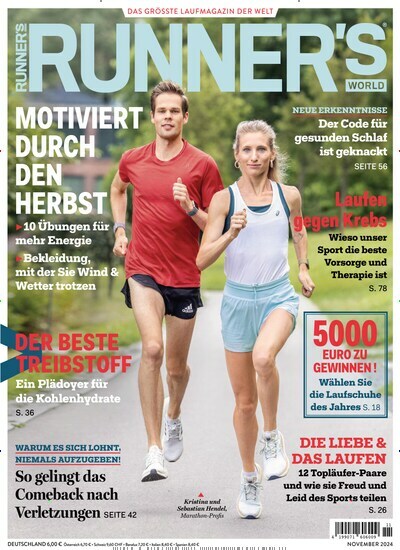 Titelbild der Ausgabe 11/2024 von Runners World. Diese Zeitschrift und viele weitere Sportmagazine als Abo oder epaper bei United Kiosk online kaufen.