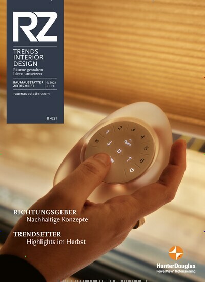 Titelbild der Ausgabe 9/2024 von RZ - Trends Interior Design. Diese Zeitschrift und viele weitere Architekturzeitschriften und Bauzeitschriften als Abo oder epaper bei United Kiosk online kaufen.