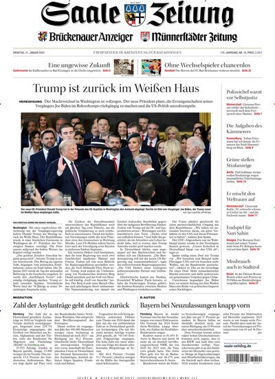 Titelbild der Ausgabe 16/2025 von Saale Zeitung. Diese Zeitschrift und viele weitere Zeitungsabos als Abo oder epaper bei United Kiosk online kaufen.