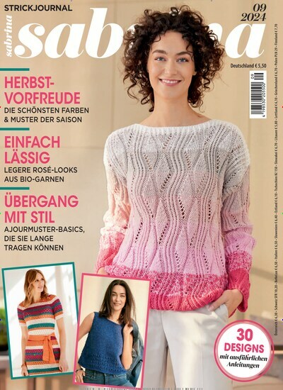 Titelbild der Ausgabe 9/2024 von Sabrina. Diese Zeitschrift und viele weitere Modemagazine und DIY-Magazine als Abo oder epaper bei United Kiosk online kaufen.