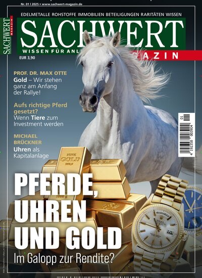 Titelbild der Ausgabe 1/2025 von Sachwert Magazin. Diese Zeitschrift und viele weitere Wirtschaftsmagazine und Politikmagazine als Abo oder epaper bei United Kiosk online kaufen.