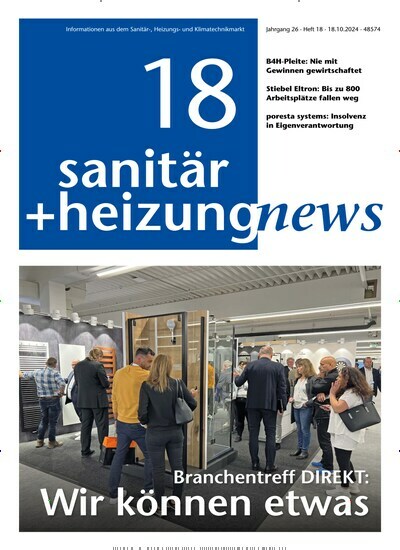 Titelbild der Ausgabe 18/2024 von sanitär + heizung news. Diese Zeitschrift und viele weitere Architekturzeitschriften und Bauzeitschriften als Abo oder epaper bei United Kiosk online kaufen.