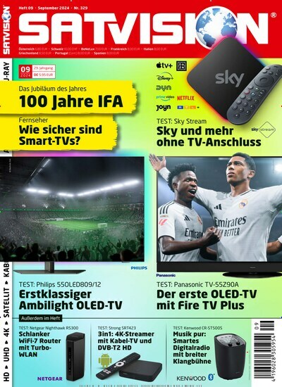 Titelbild der Ausgabe 9/2024 von Satvision. Diese Zeitschrift und viele weitere Audiomagazine, Filmmagazine und Fotozeitschriften als Abo oder epaper bei United Kiosk online kaufen.