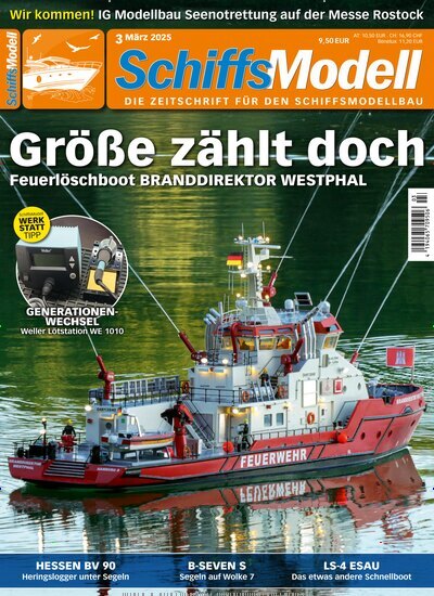 Titelbild der Ausgabe 3/2025 von SchiffsModell. Diese Zeitschrift und viele weitere Reisemagazine, Freizeitmagazine und Wissensmagazine als Abo oder epaper bei United Kiosk online kaufen.