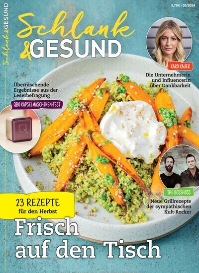 Titelbild der Ausgabe 3/2024 von Schlank & Gesund. Diese Zeitschrift und viele weitere Kochzeitschriften und Backzeitschriften als Abo oder epaper bei United Kiosk online kaufen.