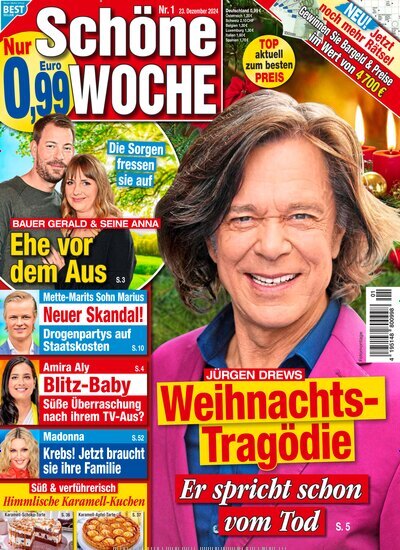 Titelbild der Ausgabe 1/2025 von Schöne Woche. Diese Zeitschrift und viele weitere Frauenzeitschriften als Abo oder epaper bei United Kiosk online kaufen.