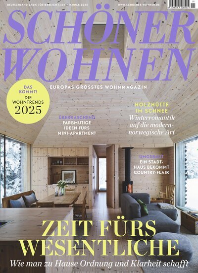 Titelbild der Ausgabe 1/2025 von SCHÖNER WOHNEN. Diese Zeitschrift und viele weitere Gartenzeitschriften und Wohnzeitschriften als Abo oder epaper bei United Kiosk online kaufen.