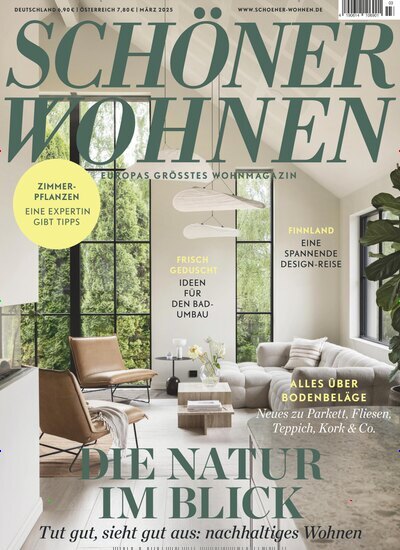 Titelbild der Ausgabe 3/2025 von SCHÖNER WOHNEN. Diese Zeitschrift und viele weitere Gartenzeitschriften und Wohnzeitschriften als Abo oder epaper bei United Kiosk online kaufen.