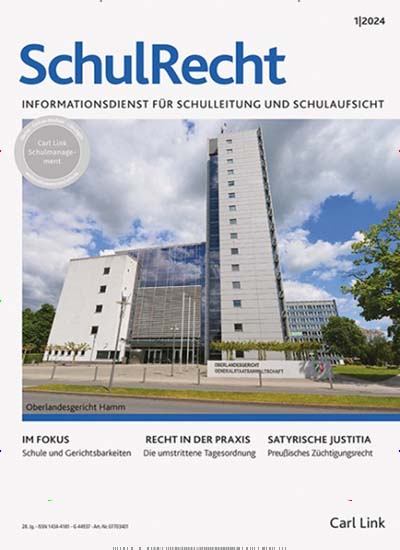 Titelbild der Ausgabe 5/2024 von SchuR - SchulRecht. Diese Zeitschrift und viele weitere Jurazeitschriften und Zeitschriften für Verwaltung als Abo oder epaper bei United Kiosk online kaufen.