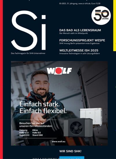 Titelbild der Ausgabe 3/2025 von Si - Das Fachmagazin für SHK Unternehmer. Diese Zeitschrift und viele weitere Architekturzeitschriften und Bauzeitschriften als Abo oder epaper bei United Kiosk online kaufen.