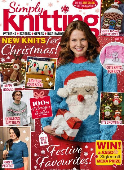 Titelbild der Ausgabe 12/2024 von Simply Knitting. Diese Zeitschrift und viele weitere Modemagazine und DIY-Magazine als Abo oder epaper bei United Kiosk online kaufen.