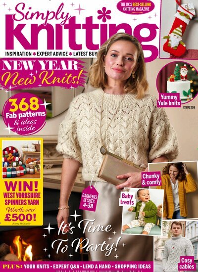 Titelbild der Ausgabe 13/2024 von Simply Knitting. Diese Zeitschrift und viele weitere Modemagazine und DIY-Magazine als Abo oder epaper bei United Kiosk online kaufen.